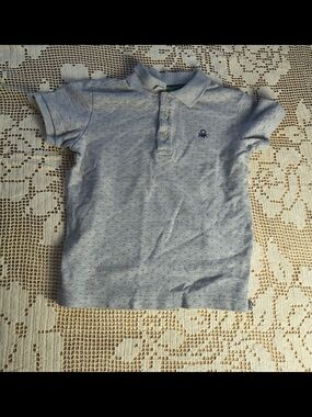 United colors of benneton little boys grey short sleeve polo shirt